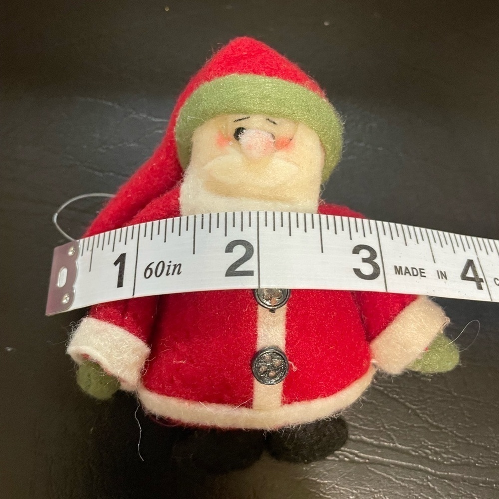 Santa felt ornament Christmas decorations stuffed plush - Picture 4 of 5